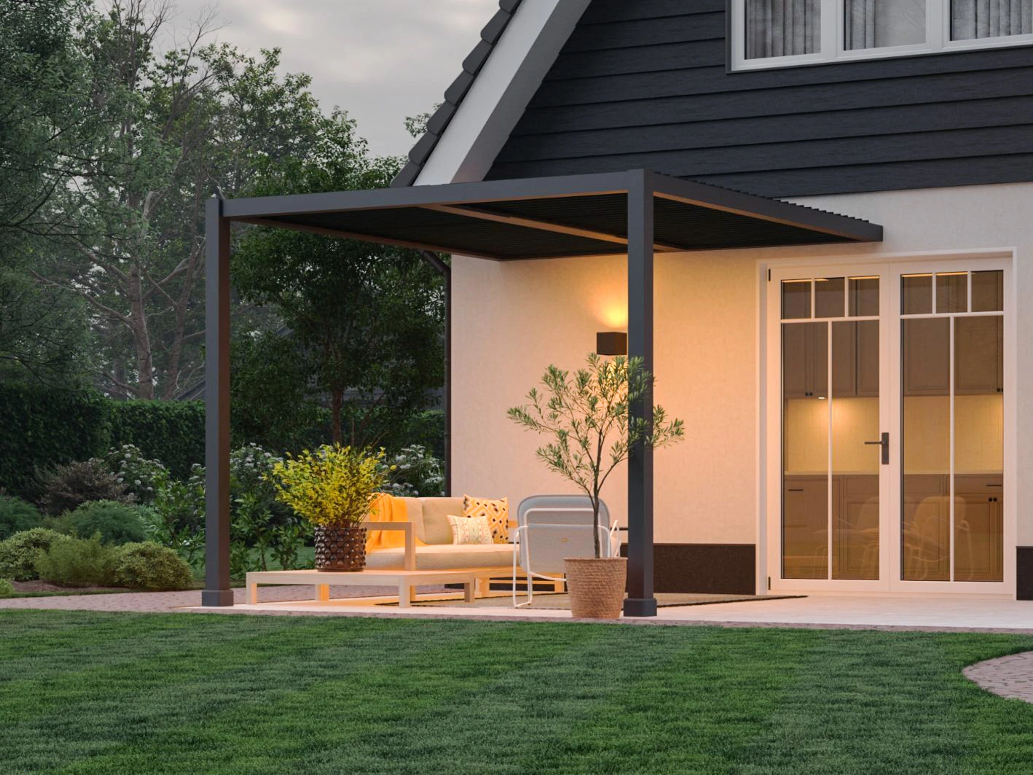 Aluminium Pergola met Lamellen Aan Huis 300 x 300 cm - Afbeelding 5